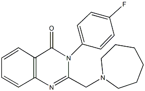 2-(1-azepanylmethyl)-3-(4-fluorophenyl)-4(3H)-quinazolinone Struktur