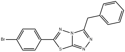 3-benzyl-6-(4-bromophenyl)[1,2,4]triazolo[3,4-b][1,3,4]thiadiazole Struktur