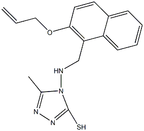 4-({[2-(allyloxy)-1-naphthyl]methyl}amino)-5-methyl-4H-1,2,4-triazole-3-thiol Struktur