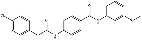 4-{[(4-chlorophenyl)acetyl]amino}-N-(3-methoxyphenyl)benzamide Struktur