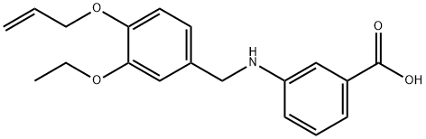 3-{[4-(allyloxy)-3-ethoxybenzyl]amino}benzoic acid Struktur