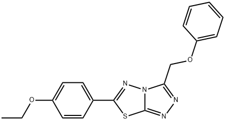 6-(4-ethoxyphenyl)-3-(phenoxymethyl)[1,2,4]triazolo[3,4-b][1,3,4]thiadiazole Struktur