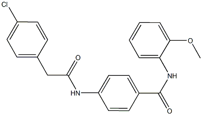 4-{[(4-chlorophenyl)acetyl]amino}-N-(2-methoxyphenyl)benzamide Struktur