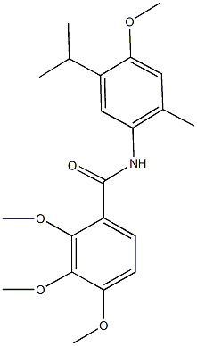 N-(5-isopropyl-4-methoxy-2-methylphenyl)-2,3,4-trimethoxybenzamide Struktur