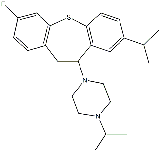 1-(3-fluoro-8-isopropyl-10,11-dihydrodibenzo[b,f]thiepin-10-yl)-4-isopropylpiperazine Struktur