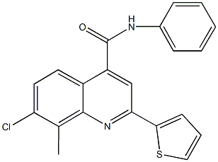 7-chloro-8-methyl-N-phenyl-2-(2-thienyl)-4-quinolinecarboxamide Struktur