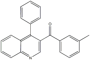 (3-methylphenyl)(4-phenyl-3-quinolinyl)methanone Struktur