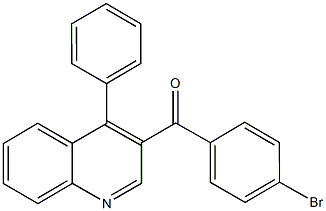 (4-bromophenyl)(4-phenyl-3-quinolinyl)methanone Struktur