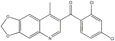 (2,4-dichlorophenyl)(8-methyl[1,3]dioxolo[4,5-g]quinolin-7-yl)methanone Struktur