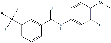 N-(3-chloro-4-methoxyphenyl)-3-(trifluoromethyl)benzamide Struktur