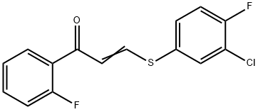 3-[(3-chloro-4-fluorophenyl)sulfanyl]-1-(2-fluorophenyl)-2-propen-1-one Struktur