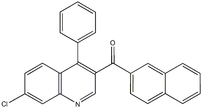 (7-chloro-4-phenyl-3-quinolinyl)(2-naphthyl)methanone Struktur