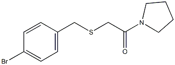 4-bromobenzyl 2-oxo-2-(1-pyrrolidinyl)ethyl sulfide Struktur