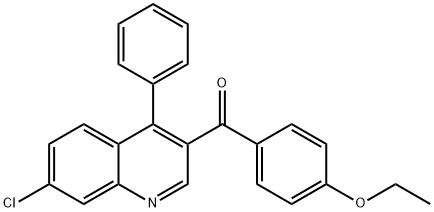 (7-chloro-4-phenyl-3-quinolinyl)(4-ethoxyphenyl)methanone Struktur