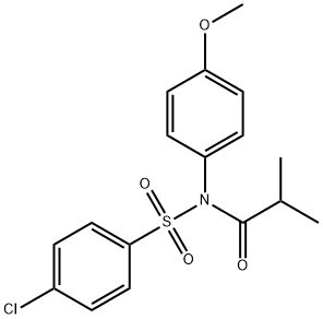 4-chloro-N-isobutyryl-N-(4-methoxyphenyl)benzenesulfonamide Struktur