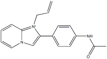 2-[4-(acetylamino)phenyl]-1-allylimidazo[1,2-a]pyridin-1-ium Struktur