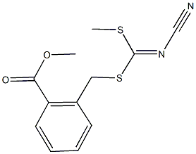 methyl 2-({[(cyanoimino)(methylsulfanyl)methyl]sulfanyl}methyl)benzoate Struktur