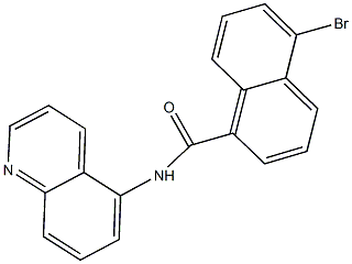 5-bromo-N-(5-quinolinyl)-1-naphthamide Struktur