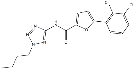 N-(2-butyl-2H-tetraazol-5-yl)-5-(2,3-dichlorophenyl)-2-furamide Struktur