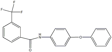 N-(4-phenoxyphenyl)-3-(trifluoromethyl)benzamide Struktur