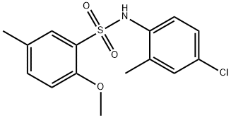 N-(4-chloro-2-methylphenyl)-2-methoxy-5-methylbenzenesulfonamide Struktur