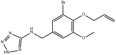 N-[4-(allyloxy)-3-bromo-5-methoxybenzyl]-N-(2H-tetraazol-5-yl)amine Struktur