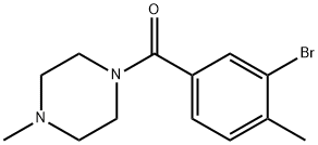 1-(3-bromo-4-methylbenzoyl)-4-methylpiperazine Struktur