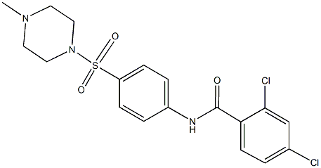 2,4-dichloro-N-{4-[(4-methyl-1-piperazinyl)sulfonyl]phenyl}benzamide Struktur