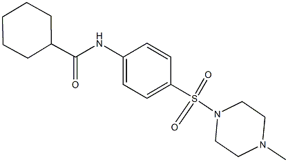 N-{4-[(4-methyl-1-piperazinyl)sulfonyl]phenyl}cyclohexanecarboxamide Struktur