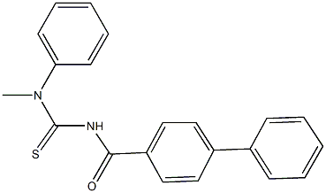 N'-([1,1'-biphenyl]-4-ylcarbonyl)-N-methyl-N-phenylthiourea Struktur