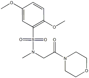 2,5-dimethoxy-N-methyl-N-[2-(4-morpholinyl)-2-oxoethyl]benzenesulfonamide Struktur