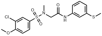 2-[[(3-chloro-4-methoxyphenyl)sulfonyl](methyl)amino]-N-[3-(methylsulfanyl)phenyl]acetamide Struktur