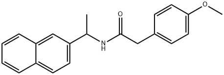 2-(4-methoxyphenyl)-N-[1-(2-naphthyl)ethyl]acetamide Struktur