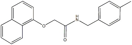 N-(4-methylbenzyl)-2-(1-naphthyloxy)acetamide Struktur