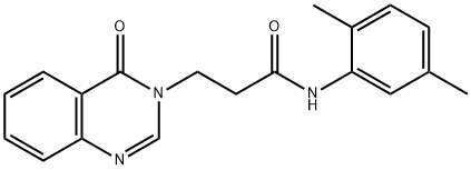 N-(2,5-dimethylphenyl)-3-(4-oxo-3(4H)-quinazolinyl)propanamide Struktur