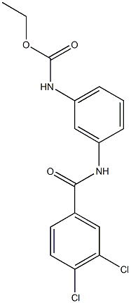 ethyl 3-[(3,4-dichlorobenzoyl)amino]phenylcarbamate Struktur