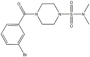 4-(3-bromobenzoyl)-N,N-dimethyl-1-piperazinesulfonamide Struktur