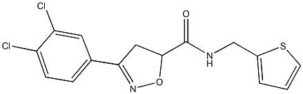 3-(3,4-dichlorophenyl)-N-(2-thienylmethyl)-4,5-dihydro-5-isoxazolecarboxamide Struktur