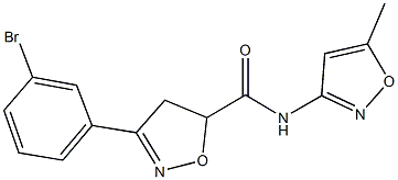 3-(3-bromophenyl)-N-(5-methyl-3-isoxazolyl)-4,5-dihydro-5-isoxazolecarboxamide Struktur