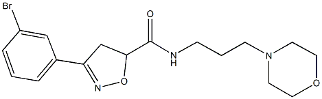 3-(3-bromophenyl)-N-[3-(4-morpholinyl)propyl]-4,5-dihydro-5-isoxazolecarboxamide Struktur