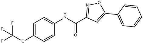 5-phenyl-N-[4-(trifluoromethoxy)phenyl]-3-isoxazolecarboxamide Struktur