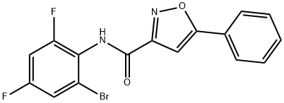 N-(2-bromo-4,6-difluorophenyl)-5-phenyl-3-isoxazolecarboxamide Struktur