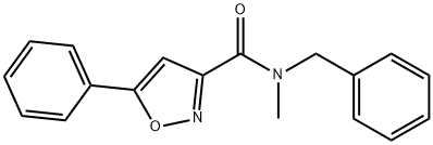 N-benzyl-N-methyl-5-phenyl-3-isoxazolecarboxamide Struktur