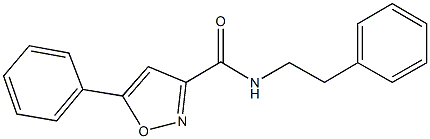 5-phenyl-N-(2-phenylethyl)-3-isoxazolecarboxamide Struktur