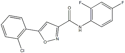 5-(2-chlorophenyl)-N-(2,4-difluorophenyl)-3-isoxazolecarboxamide Struktur