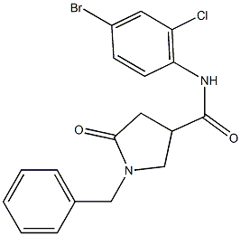 1-benzyl-N-(4-bromo-2-chlorophenyl)-5-oxo-3-pyrrolidinecarboxamide Struktur