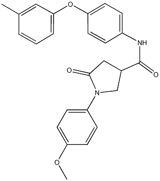 1-(4-methoxyphenyl)-N-[4-(3-methylphenoxy)phenyl]-5-oxo-3-pyrrolidinecarboxamide Struktur