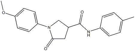 1-(4-methoxyphenyl)-N-(4-methylphenyl)-5-oxo-3-pyrrolidinecarboxamide Struktur