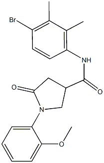 N-(4-bromo-2,3-dimethylphenyl)-1-(2-methoxyphenyl)-5-oxo-3-pyrrolidinecarboxamide Struktur