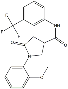 1-(2-methoxyphenyl)-5-oxo-N-[3-(trifluoromethyl)phenyl]-3-pyrrolidinecarboxamide Struktur